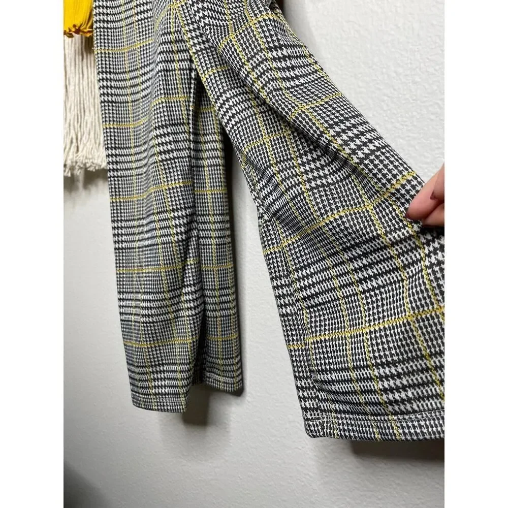 Girls Yellow Plaid Overalls Outfit 4T